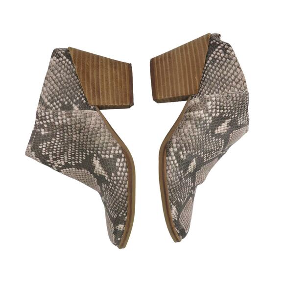 Dolce Vita Rianna Mule Snake Print Stella Ankle Boot Size 6 Snakeskin Mules - Picture 7 of 11